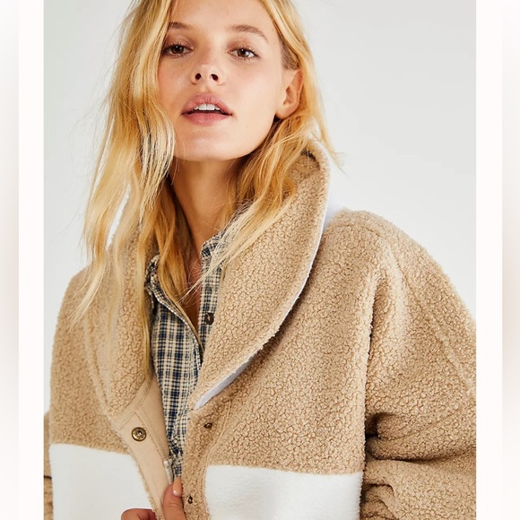 Free People Jackets & Blazers - NWT Free People - Whoa Cardi Jacket, Color: Sand Combo, Size: XS